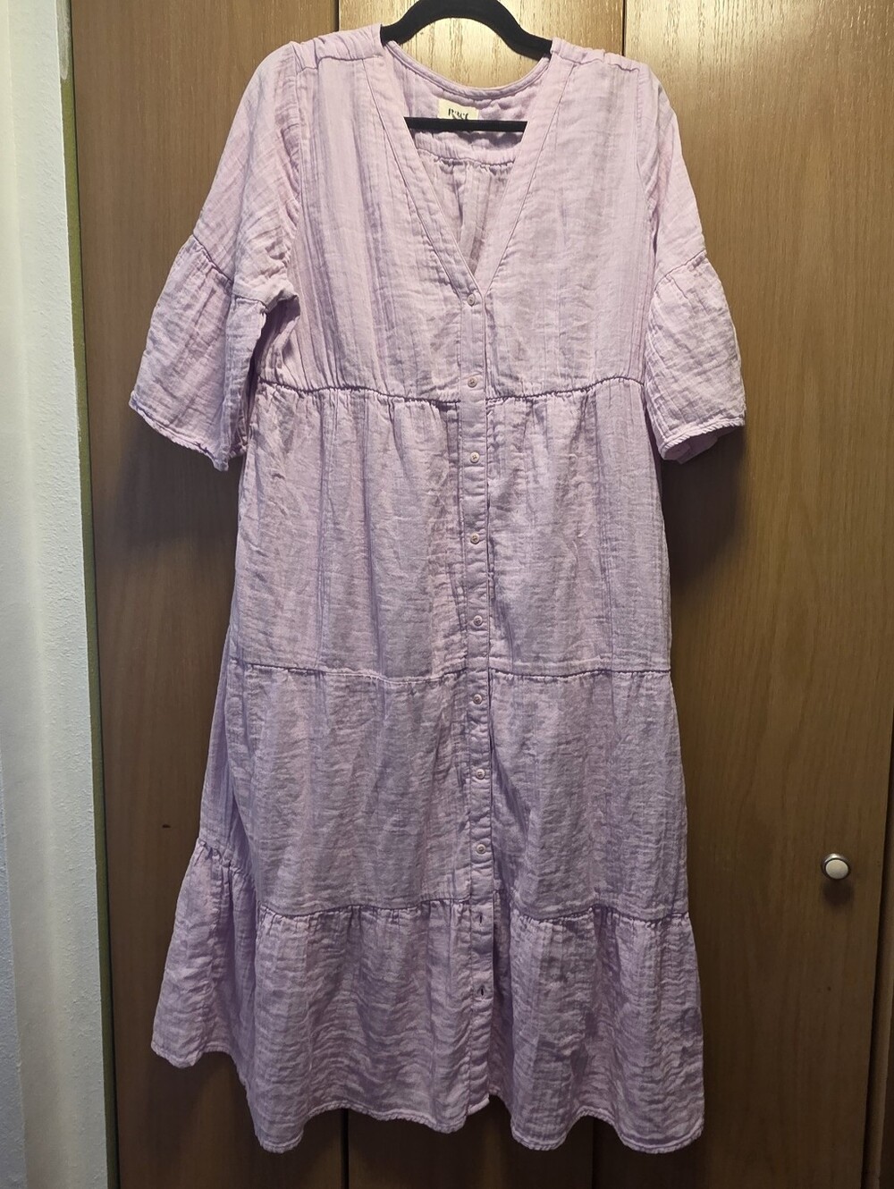 Pact Midi Coastal Gauze Dress